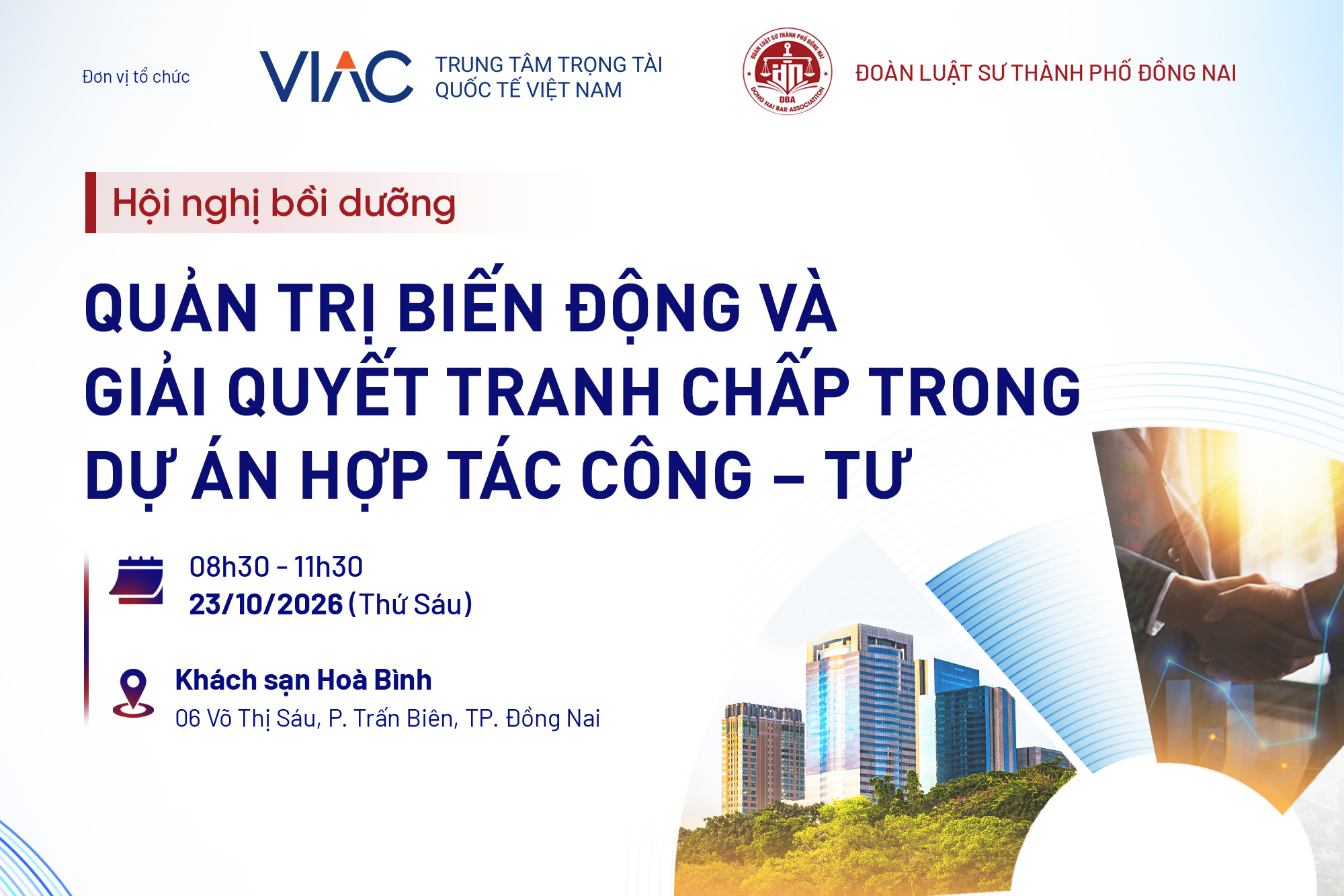 Hội nghị bồi dưỡng "Quản trị biến động và giải quyết tranh chấp trong dự án hợp tác công - tư"